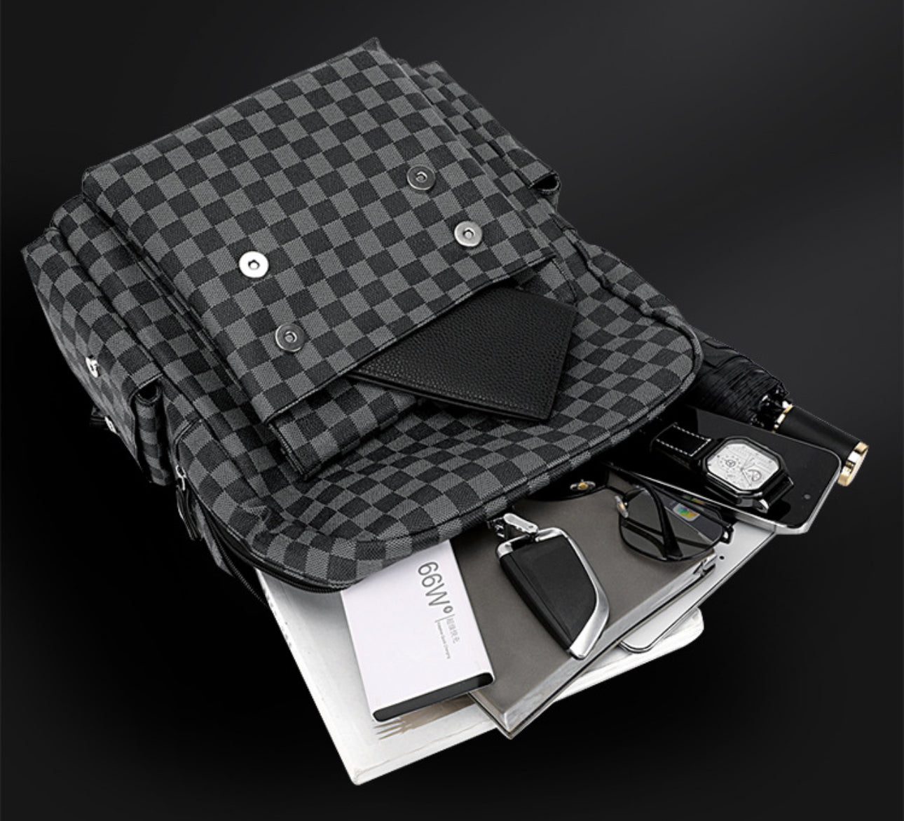 Checkered-Backpack