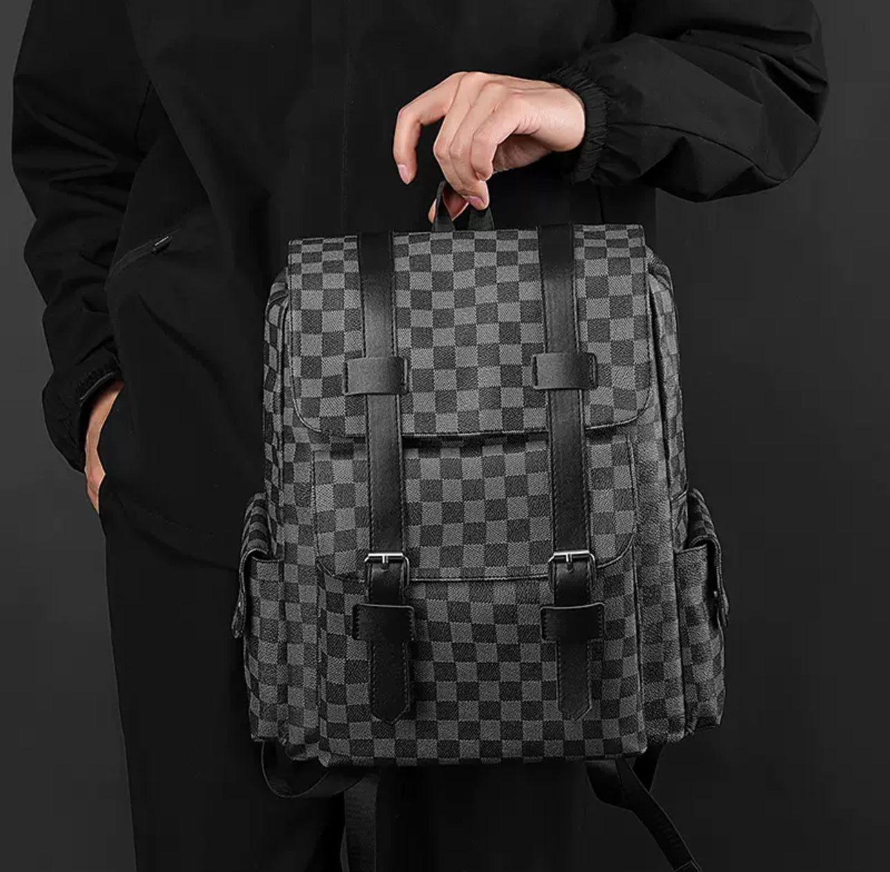 Checkered-Backpack